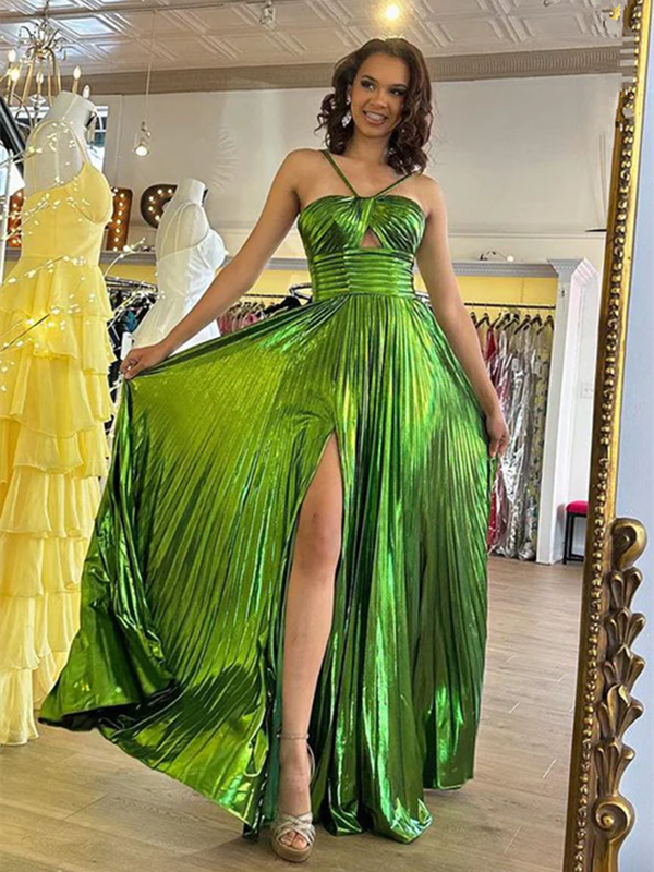 A-line Newest 2024 Long Prom Dresses, Popular Straps Evening Dresses, Wedding Bridesmaid Dresses