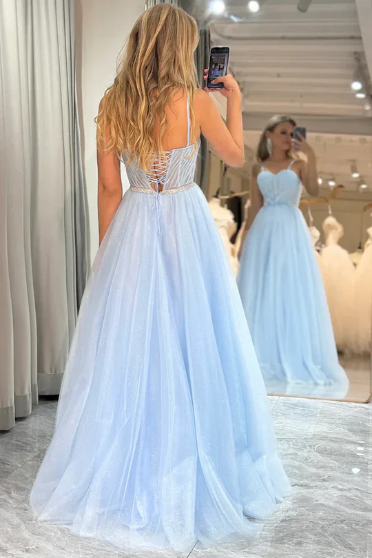 Sweetheart A-line Prom Dresses, Appliques Newest Long Prom Dresses, 2025 Formal Dresses