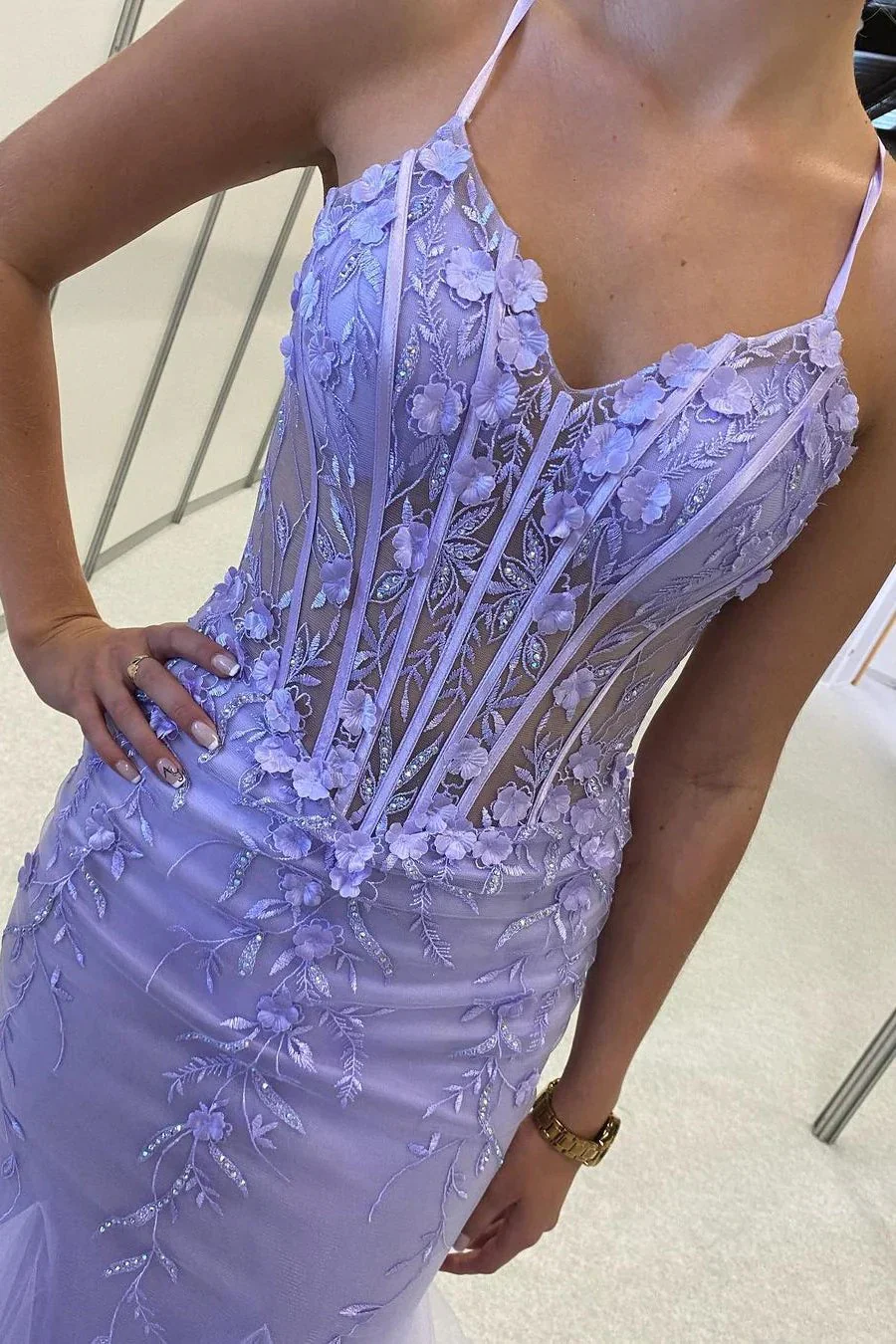 Spaghetti Straps Lace Prom Dresses, Mermaid 2025 Newest Long Prom Dresses, Wedding Party Dresses