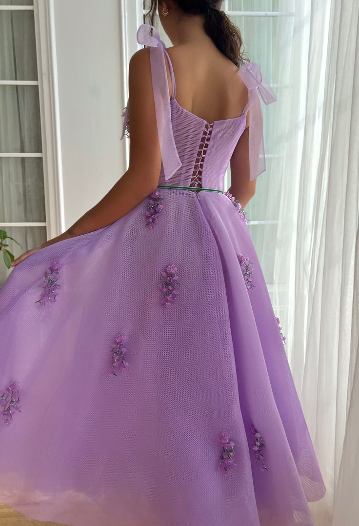 Sweet Appliques Newest 2025 Long Prom Dresses, Tea Length A-line Wedding Party Dresses