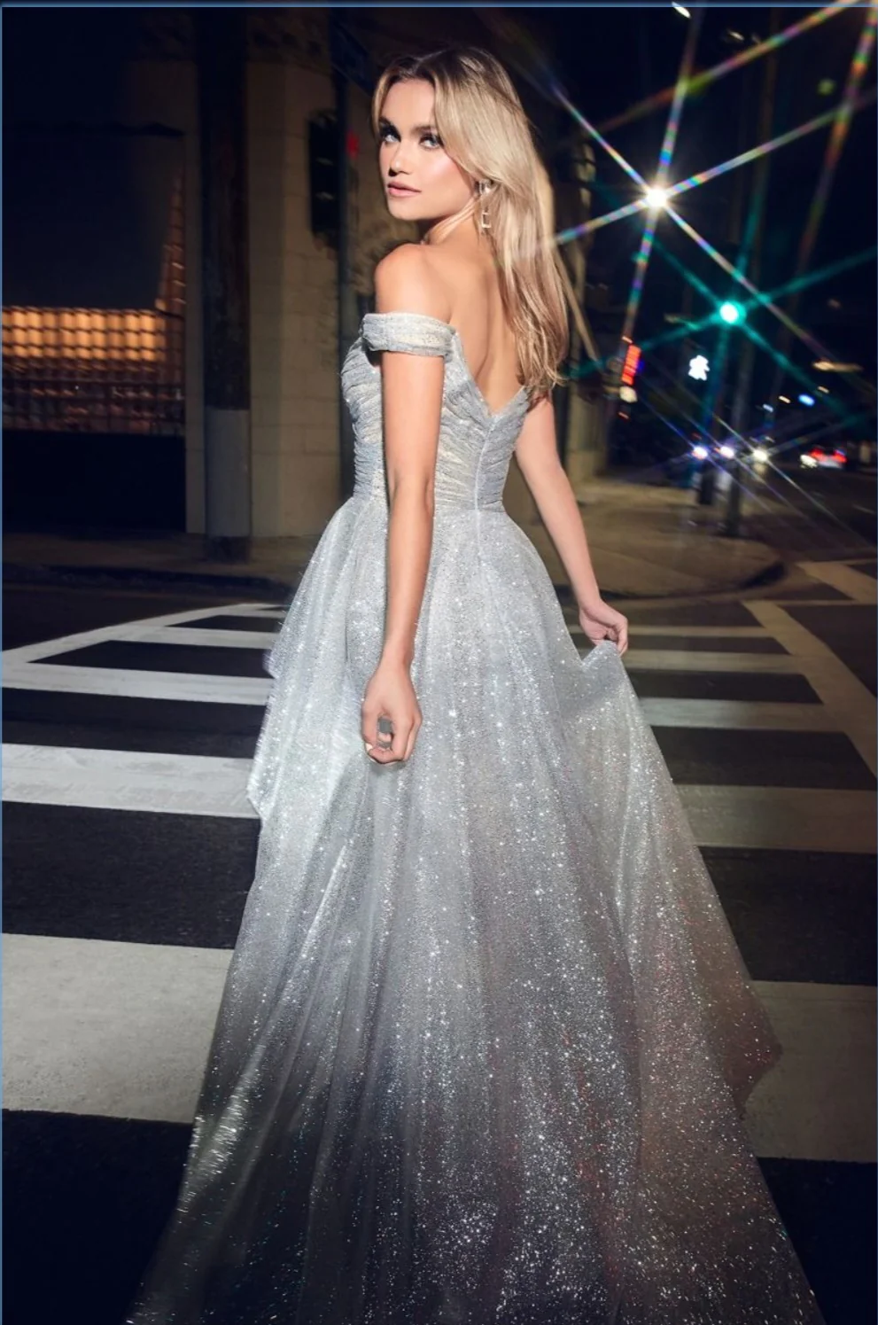 Off Shoulder Slit Wedding Dresses, Sequins Bridal Gowns, Newest 2024 Long Prom Dresses