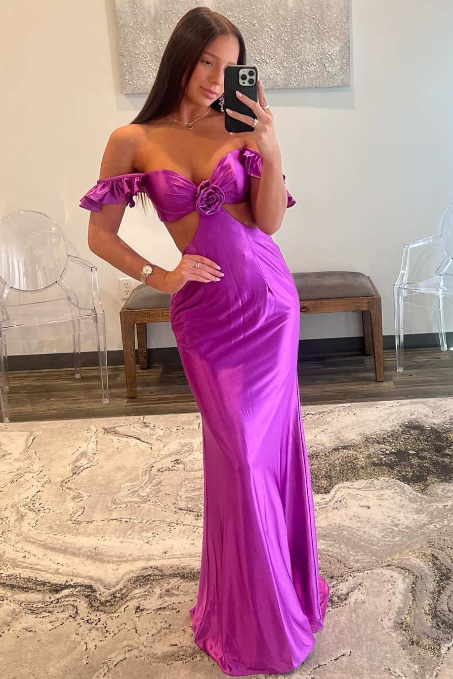 Off The Shoulder Evening Party Dresses, Sexy Newest 2024 Long Prom Dresses, Mermaid Bridesmaid Dresses