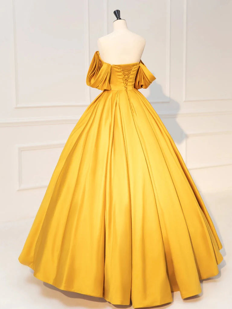 A-line Off Shoulder Ball Gown, Belle Princess Dresses, Sweet 16 Dancing Dresses, Newest Prom Dresses