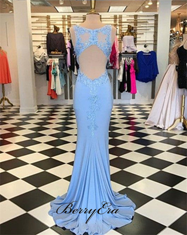 School Graduation Party Gowns, Mermaid Lace Long Prom Dresses