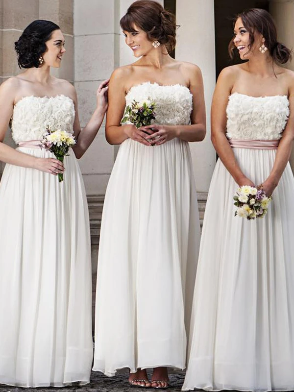 Strapless Elegant Long Bridesmaid Dresses, Newest 2020 Wedding Guest Dresses