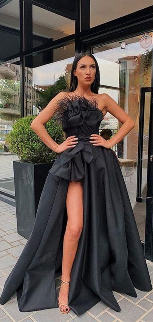 Strapless Unique Design New Prom Dresses, 2020 Fahsion Long Prom Dresses