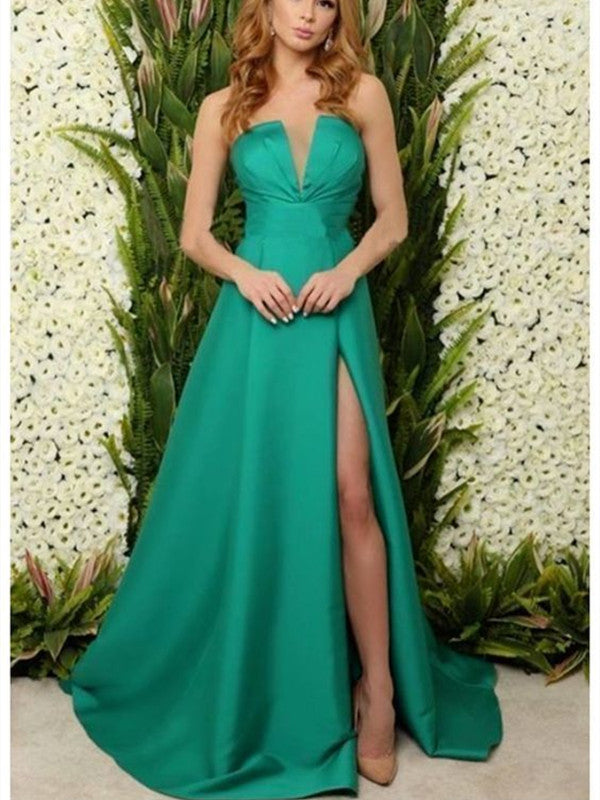 Newest Fashion Prom Dresses, 2020 A-line Long Prom Dresses