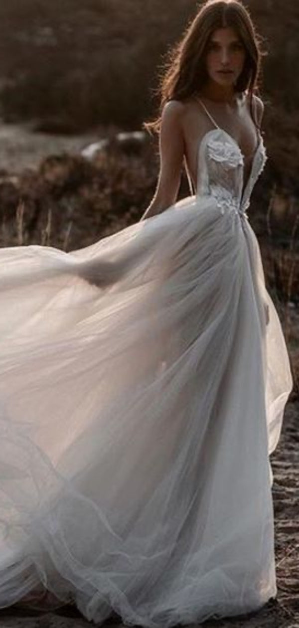 Popular Wedding Dresses, Sexy Wedding Dresses, Open Back Wedding Dresses