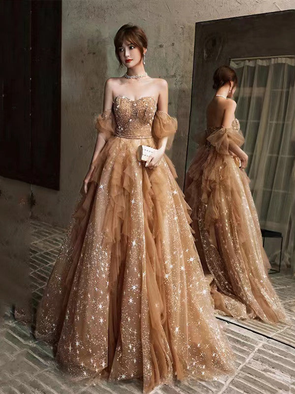 Off The Shoulder Sequin Newest 2022 Long Prom Dresses, Wedding Guest Dresses, Fashion Wedding Dresses