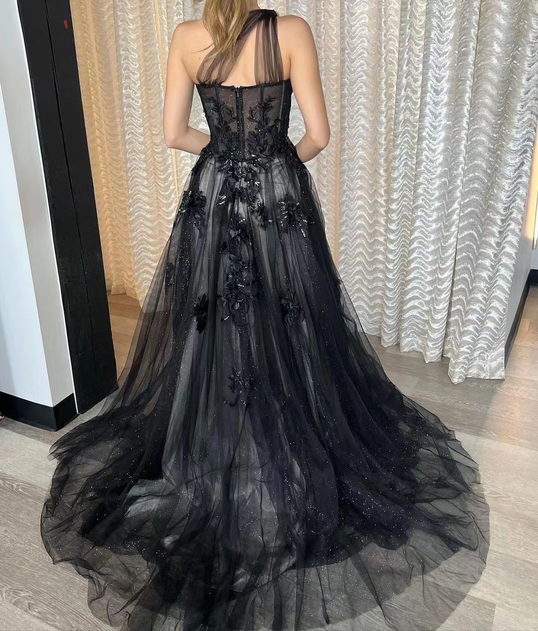 Elegant Appliques Girl Party Dresses, Newest Sequins Long Prom Dresses, 2023 Graduation Prom Dresses