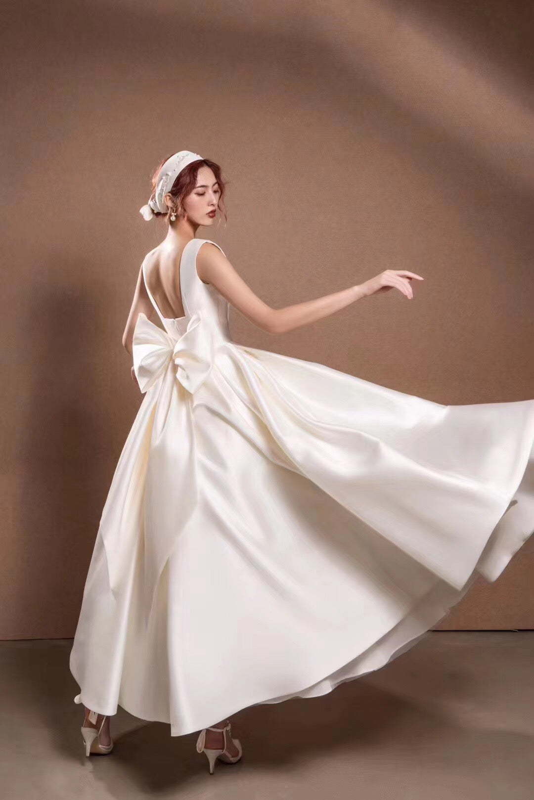 A-line High Quality Bridal Gowns, Popular Satin Wedding Dresses