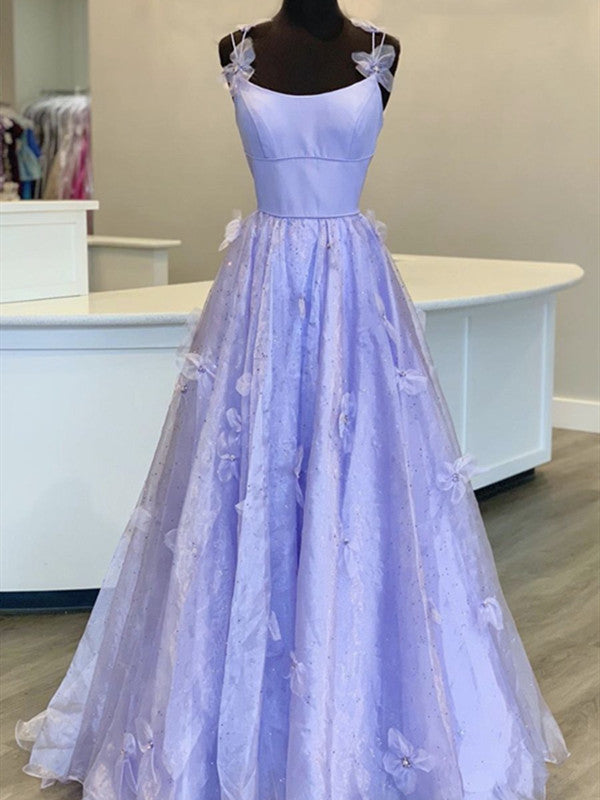 Elegant Floral Long Prom Dresses, Popular A-line Prom Dresses, Newest 2020 Long Prom Dresses