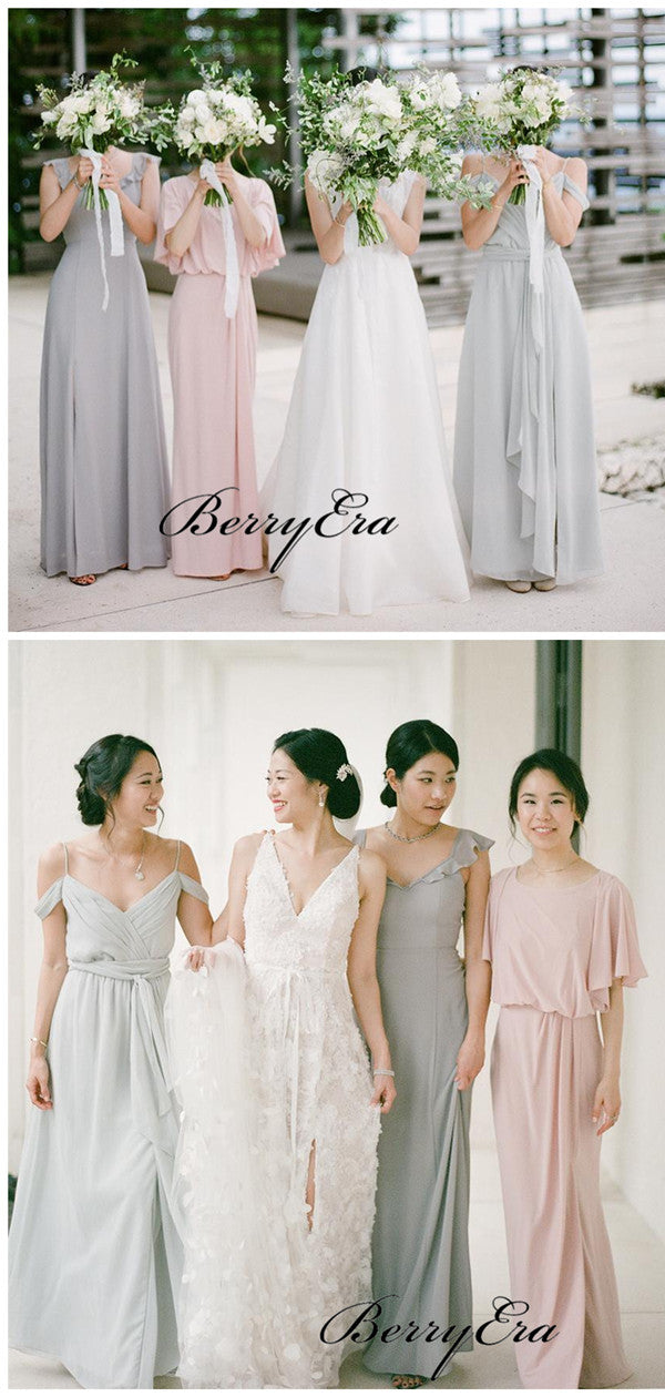 Mismatched Wedding Bridesmaid Dresses, Popular A-line Bridesmaid Dresses