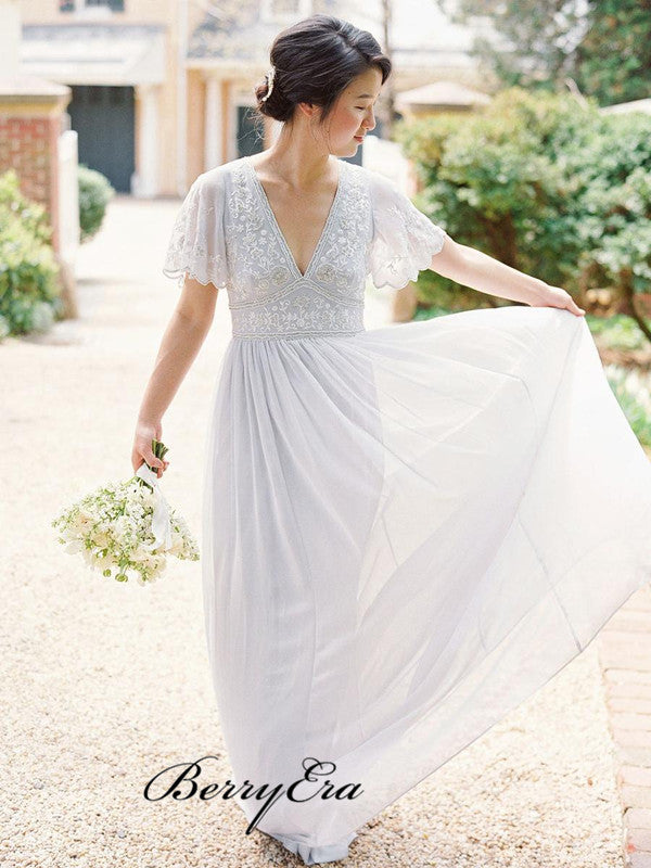 V-neck Lace Bridesmaid Dresses, Popular New Fashion Bridesmaid Dresses