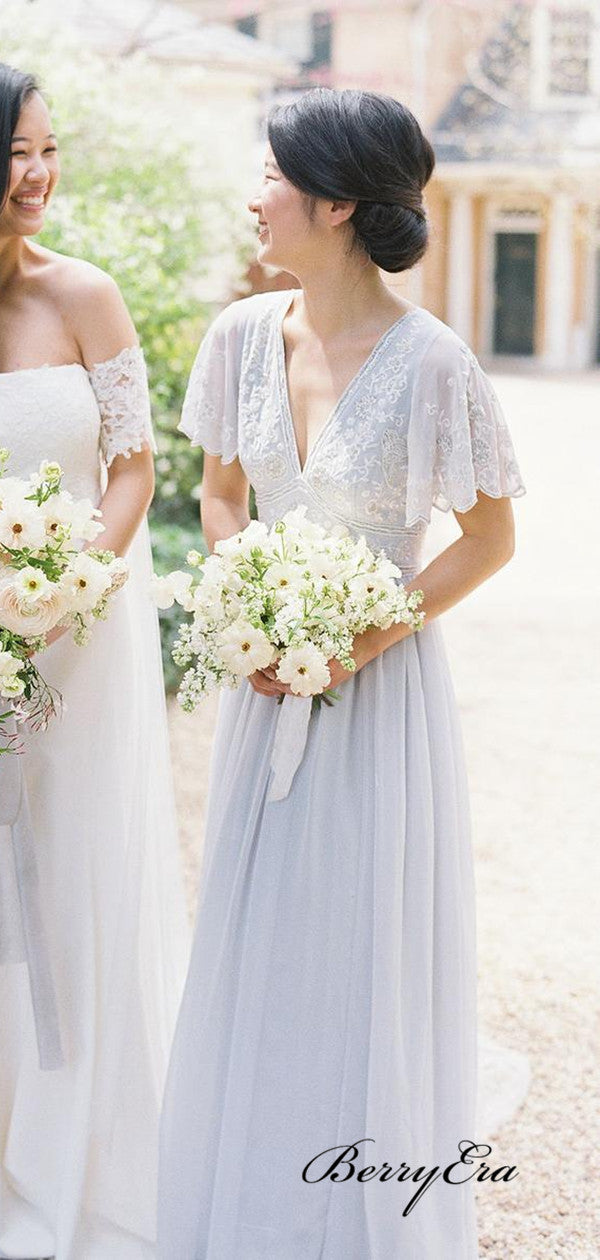 V-neck Lace Bridesmaid Dresses, Popular New Fashion Bridesmaid Dresses