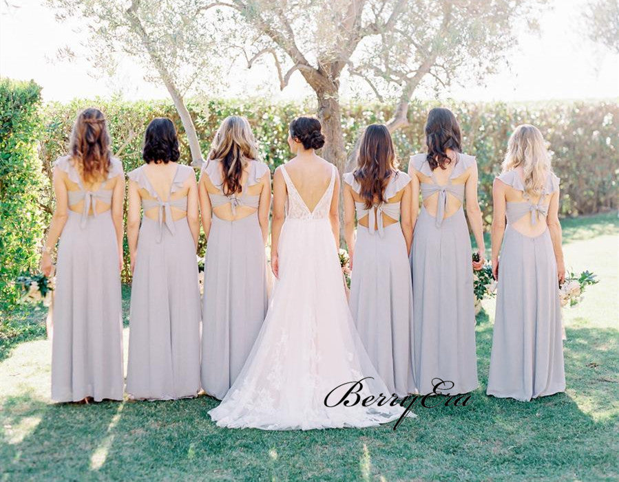 Popular Chiffon Bridesmaid Dresses, Elegant Wedding Guest Dresses, Bridesmaid Dresses