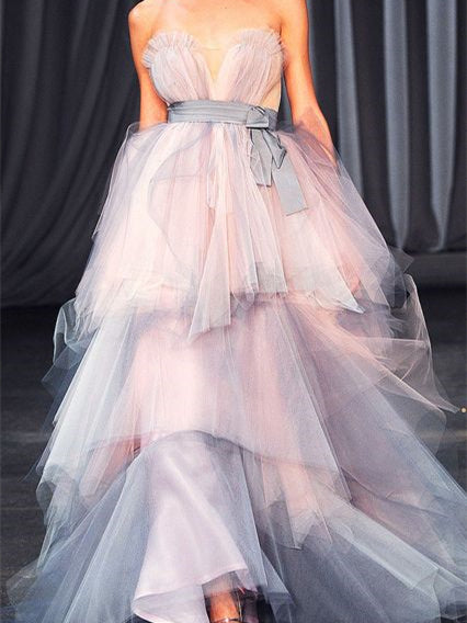 Lovely Fairy Blue Pink Tulle Prom Dresses, Layers of Tulle Prom Dresses, Ball Gown, A-line Prom Dresses, 2021 Prom Dresses