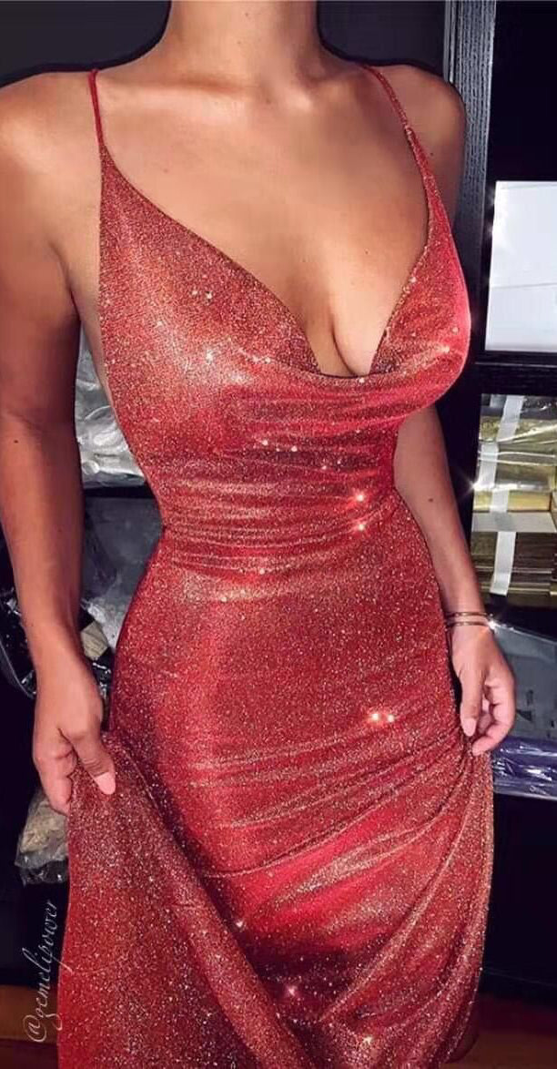 Sexy Shiny Satin Sheath Prom Dresses, Long Prom Dresses, Popular 2020 Prom Dresses