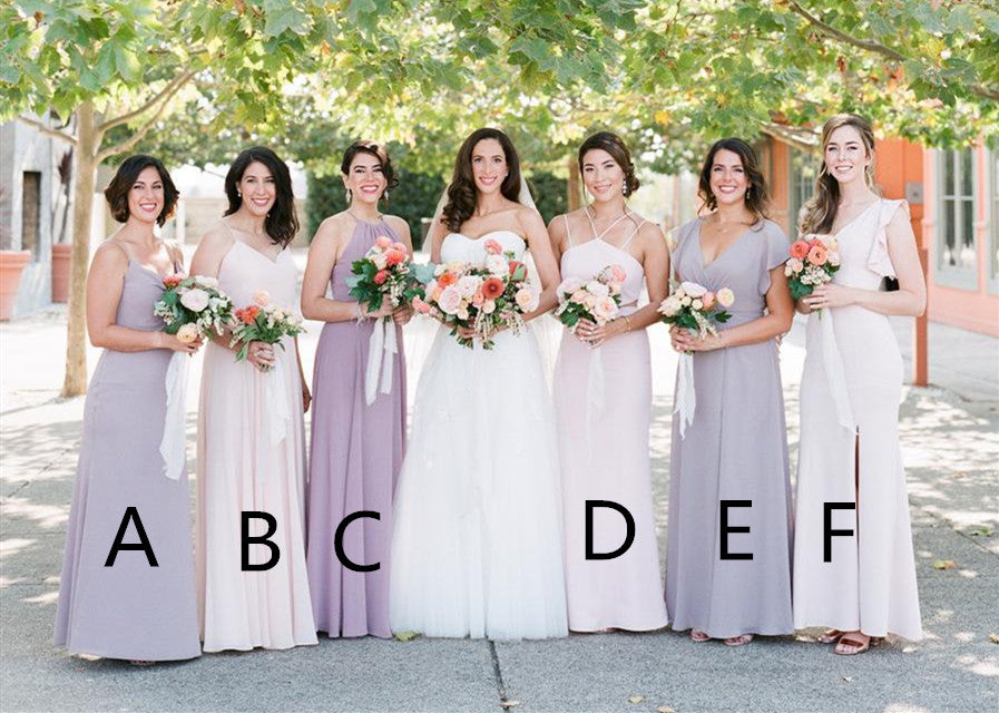 New Arrival Chiffon Wedding Bridesmaid Dresses, Mismatched Bridesmaid Dresses