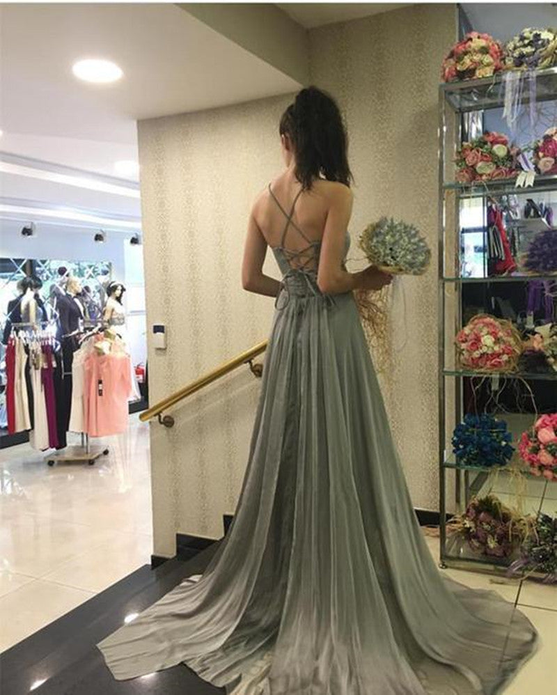 Simple Chiffon 2021 Long Prom Dresses, Cheap Evening Party Dresses, Grdauation Dresses