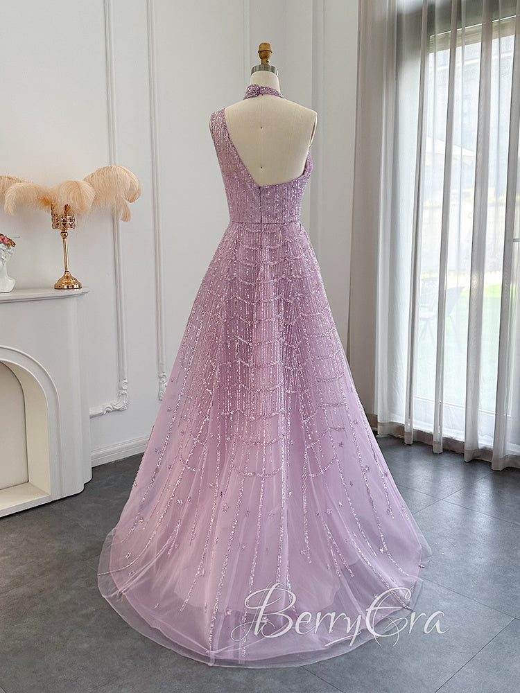 Sexy Luxury Handmade Beaded Prom Dresses, A-line Prom Dresses, 2023 Newest Prom Dresses, Evening Dresses