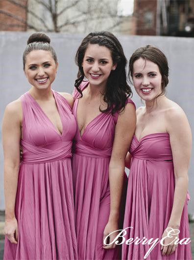 Short Rose Convertible Bridesmaid Dresses