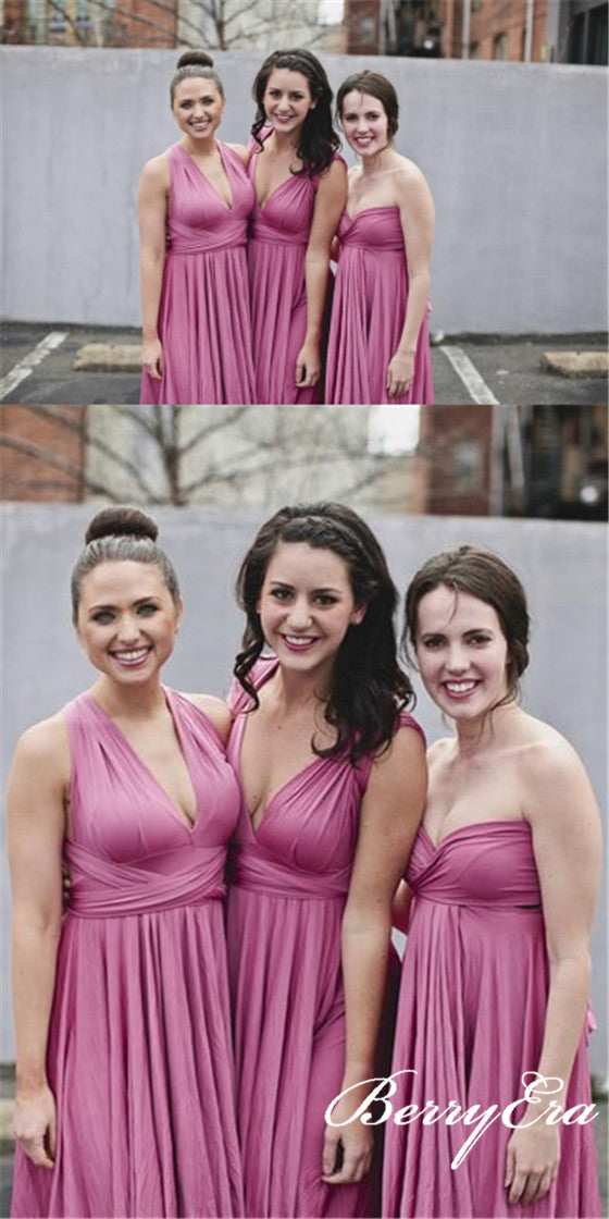 Short Rose Convertible Bridesmaid Dresses