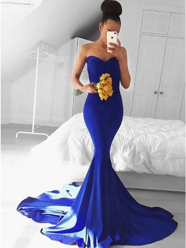 Newest 2019 Graceful Jersey Sweetheart Neckline Long Prom Dress