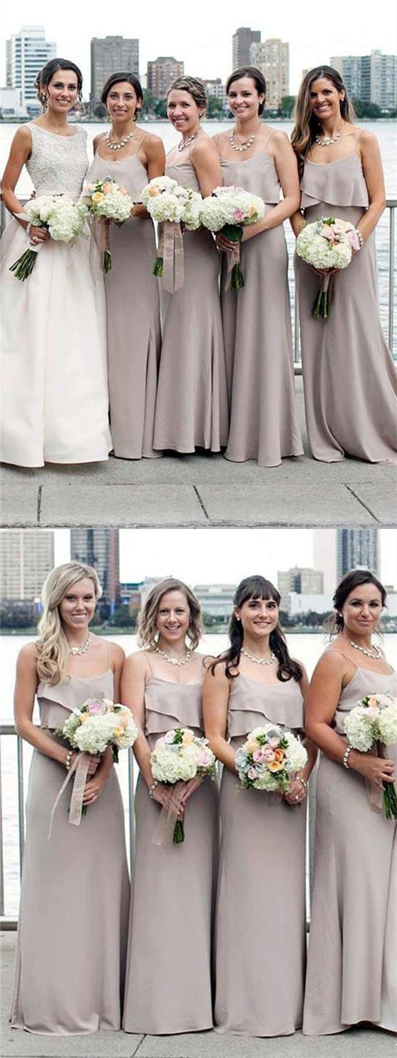 Simple Design Long Bridesmaid Dresses, Popular Bridesmaid Dresses, Cheap Bridesmaid Dresses