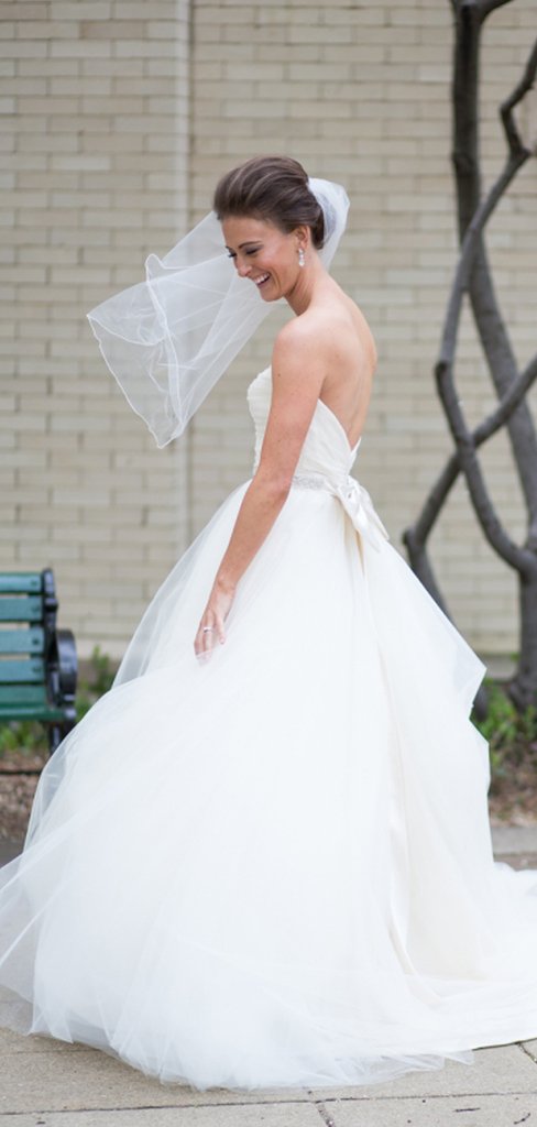 Sweetheart Long A-line Tulle Beaded Waist Wedding Dresses