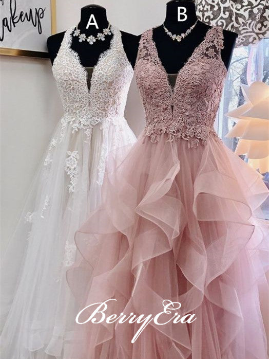 Gorgeous Lace Tulle Prom Dresses, Popular Prom Dresses, New Arrival Prom Dresses