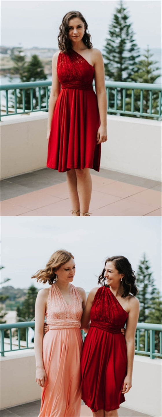 Convertible Lace Top Jersey Bridesmaid Dresses, Popular Bridesmaid Dresses